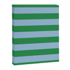 Bold Stripes in Green and Light Blue Canvas Print Gallery Image 8