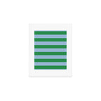 Bold Stripes in Green and Light Blue Art Print Gallery Image 1