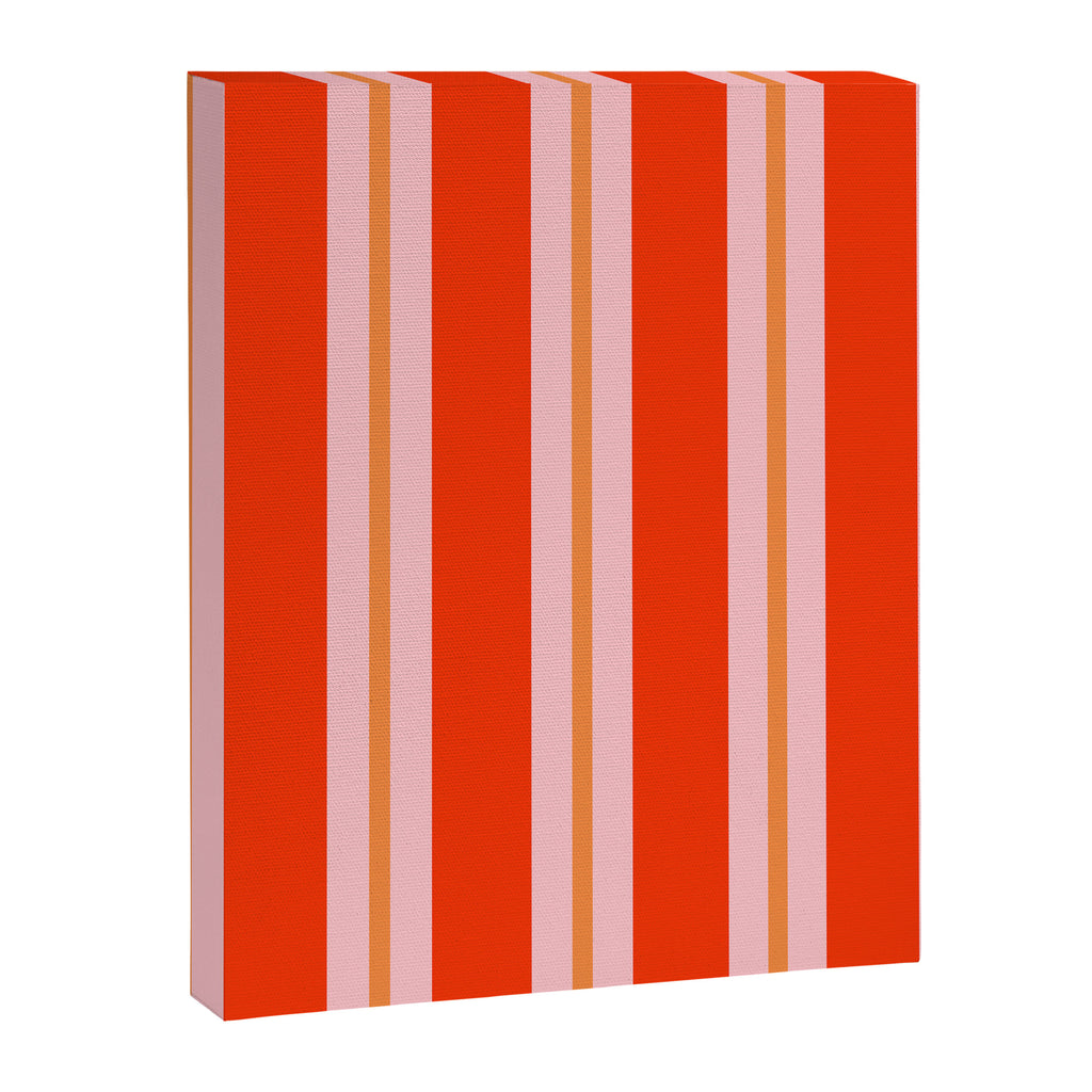 Bold Stripes Orange Orange Pink Canvas Print Gallery Image 8