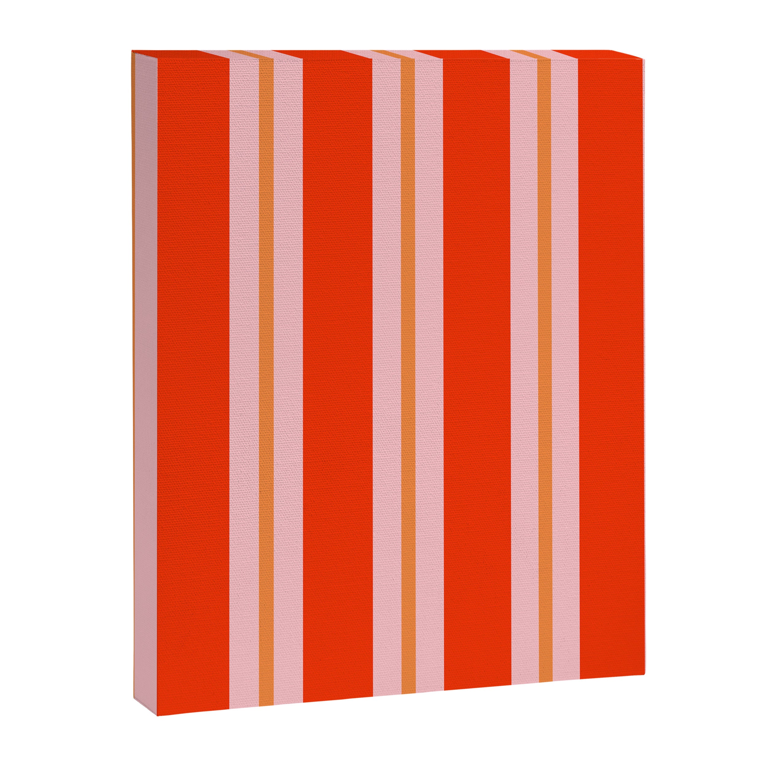 Bold Stripes Orange Orange Pink Canvas Print Gallery Image 8
