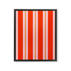Bold Stripes Orange Orange Pink Framed Canvas Print Gallery Image 8