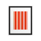 Bold Stripes Orange Orange Pink Framed Art Print Gallery Image 6