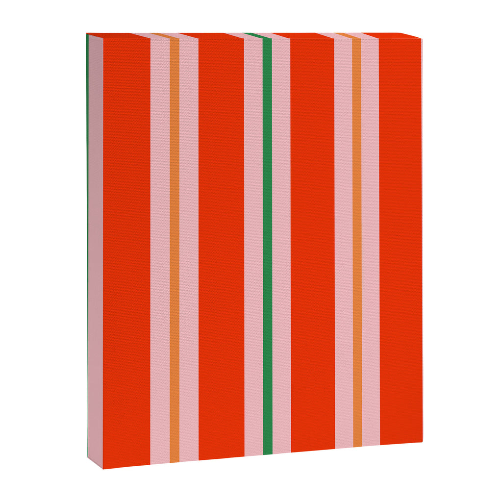 Bold Stripes Orange Pink Green Canvas Print Gallery Image 8