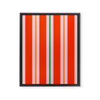 Bold Stripes Orange Pink Green Framed Canvas Print Gallery Image 8