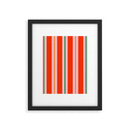 Bold Stripes Orange Pink Green Framed Art Print Gallery Image 6