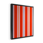 Bold Stripes Orange Pink Light Blue Framed Canvas Print Gallery Image 2