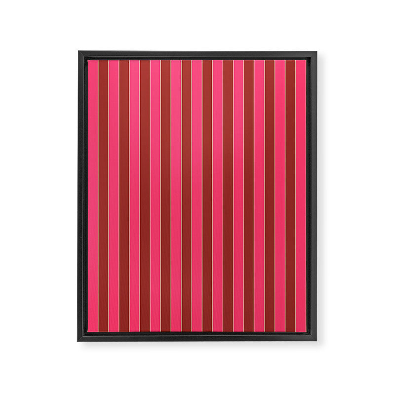 Bold Stripes Vertical Colorful Eclectic Lined Pink and Russet Pattern Framed Canvas Print Gallery Image 6