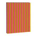 Bold Stripes Vertical Colorful Eclectic Pink and Chartreuse Pattern Canvas Print Gallery Image 6
