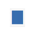 Bold Vertical Stripes in Double Blue Art Print Gallery Image 1