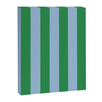 Bold Vertical Stripes in Green and Light Blue Canvas Print Gallery Image 8