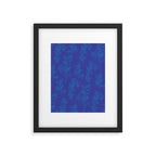 Botanical Cottage Floral Pattern in Bold Blue Tones Framed Art Print Gallery Image 6