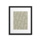 Botanical Cottage Floral Pattern in Muted Sage Framed Art Print Gallery Image 6