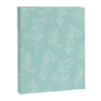 Botanical Cottage Floral Pattern in Pale Teal Canvas Print Gallery Image 8