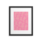 Botanical Cottage Floral Pattern in Pink and Cream Framed Art Print Gallery Image 6