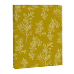 Botanical Cottage Pattern in Olive Chartreuse and Cream Canvas Print Gallery Image 8
