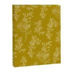Botanical Cottage Woven Look Pattern in Olive Chartreuse Canvas Print Gallery Image 8