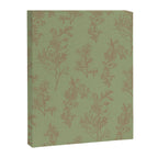 Botanical Cottage Woven Look Pattern in Sage Green and Mocha Brown Canvas Print Gallery Image 8