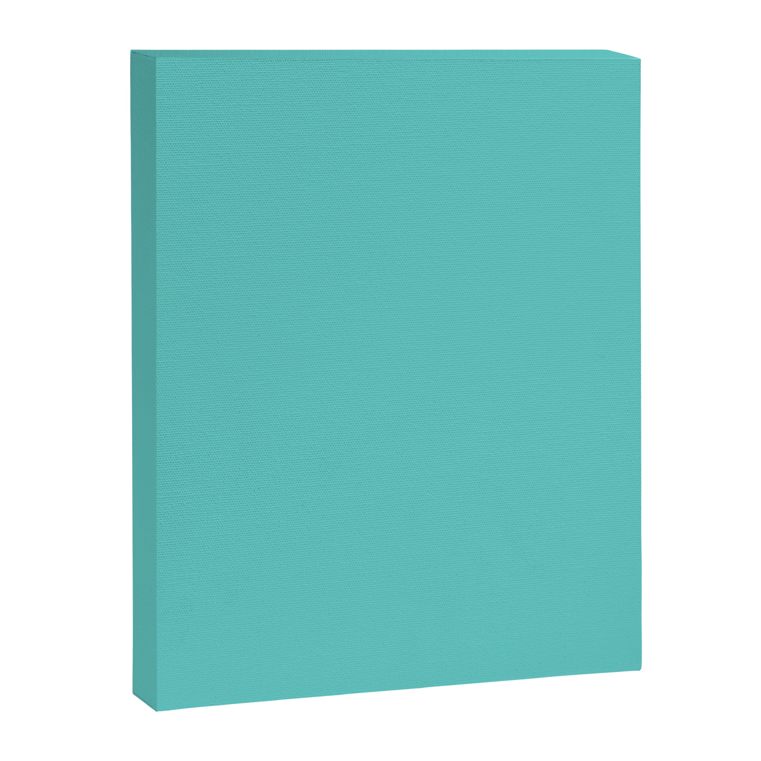Bright Aqua Cyan Blue-Green Turquoise Solid  Canvas Print Gallery Image 8