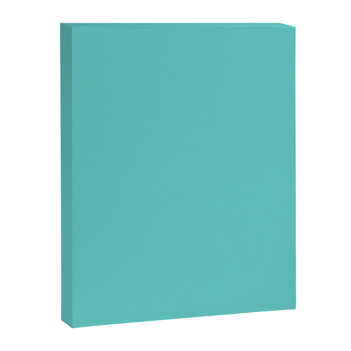 Bright Aqua Cyan Blue-Green Turquoise Solid  Canvas Print Gallery Image 1