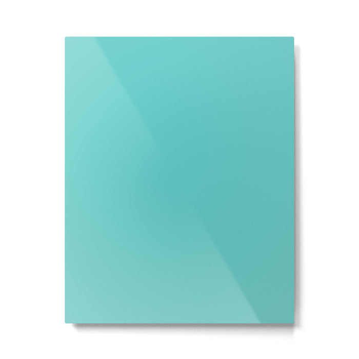 Bright Aqua Cyan Blue-Green Turquoise Solid  Metal Print Gallery Image 1