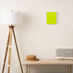 Bright Chartreuse Yellow Solid Color Canvas Print Gallery Image 2