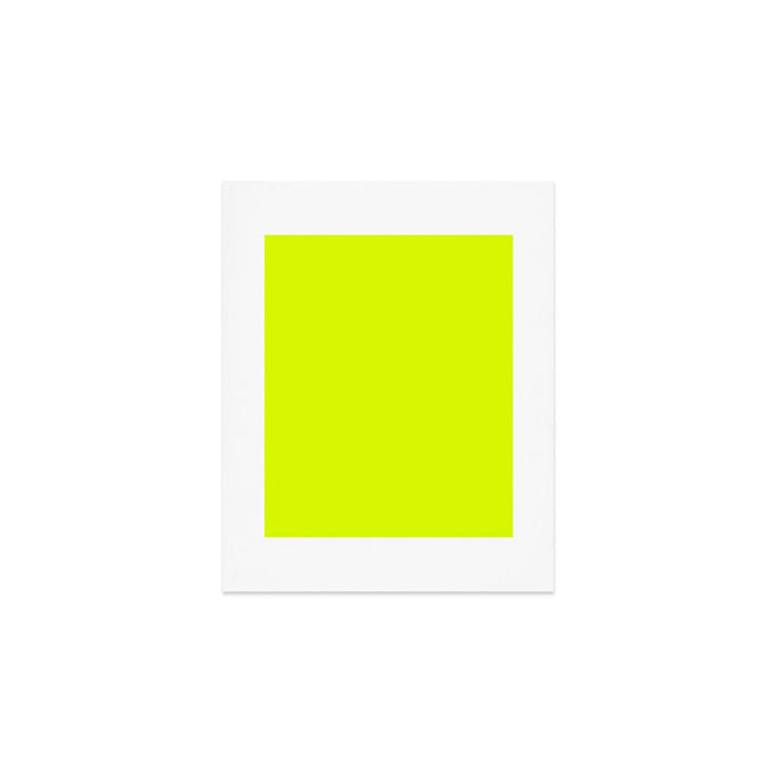 Bright Chartreuse Yellow Solid Color Art Print Gallery Image 1