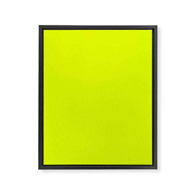 Bright Chartreuse Yellow Solid Color Framed Canvas Print Gallery Image 8