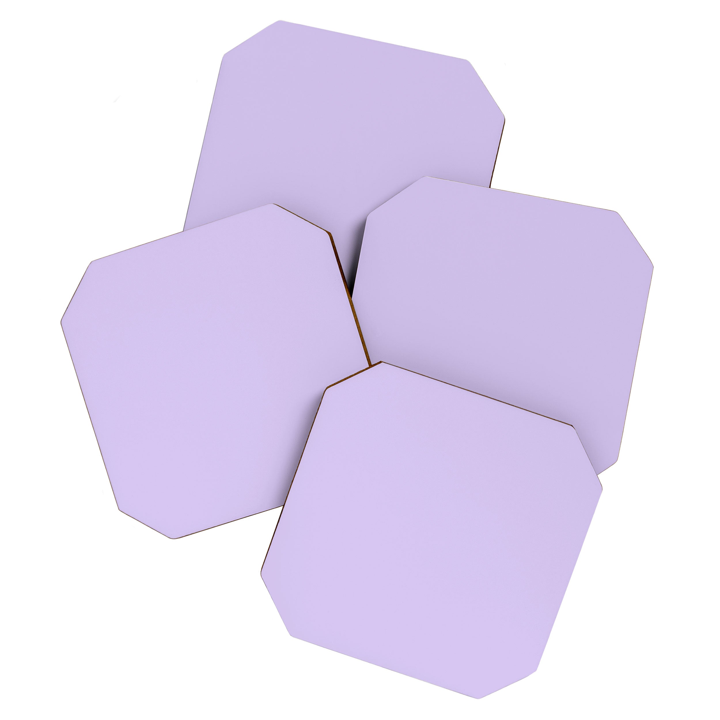 Bright Light Lilac Lavender Purple Solid Coaster Gallery Image 1