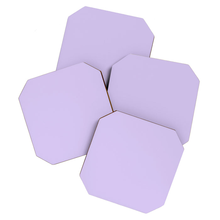 Bright Light Lilac Lavender Purple Solid Coaster Gallery Image 1