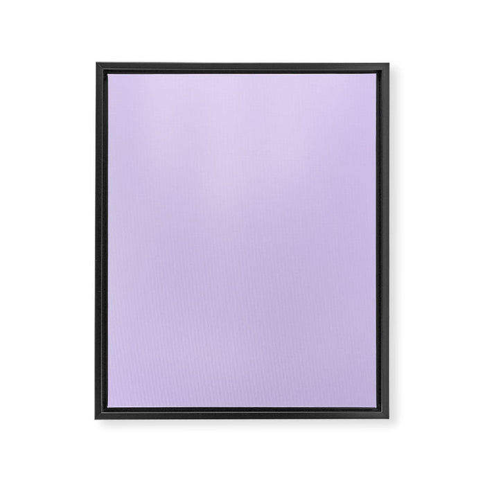 Bright Light Lilac Lavender Purple Solid Framed Canvas Print Gallery Image 1