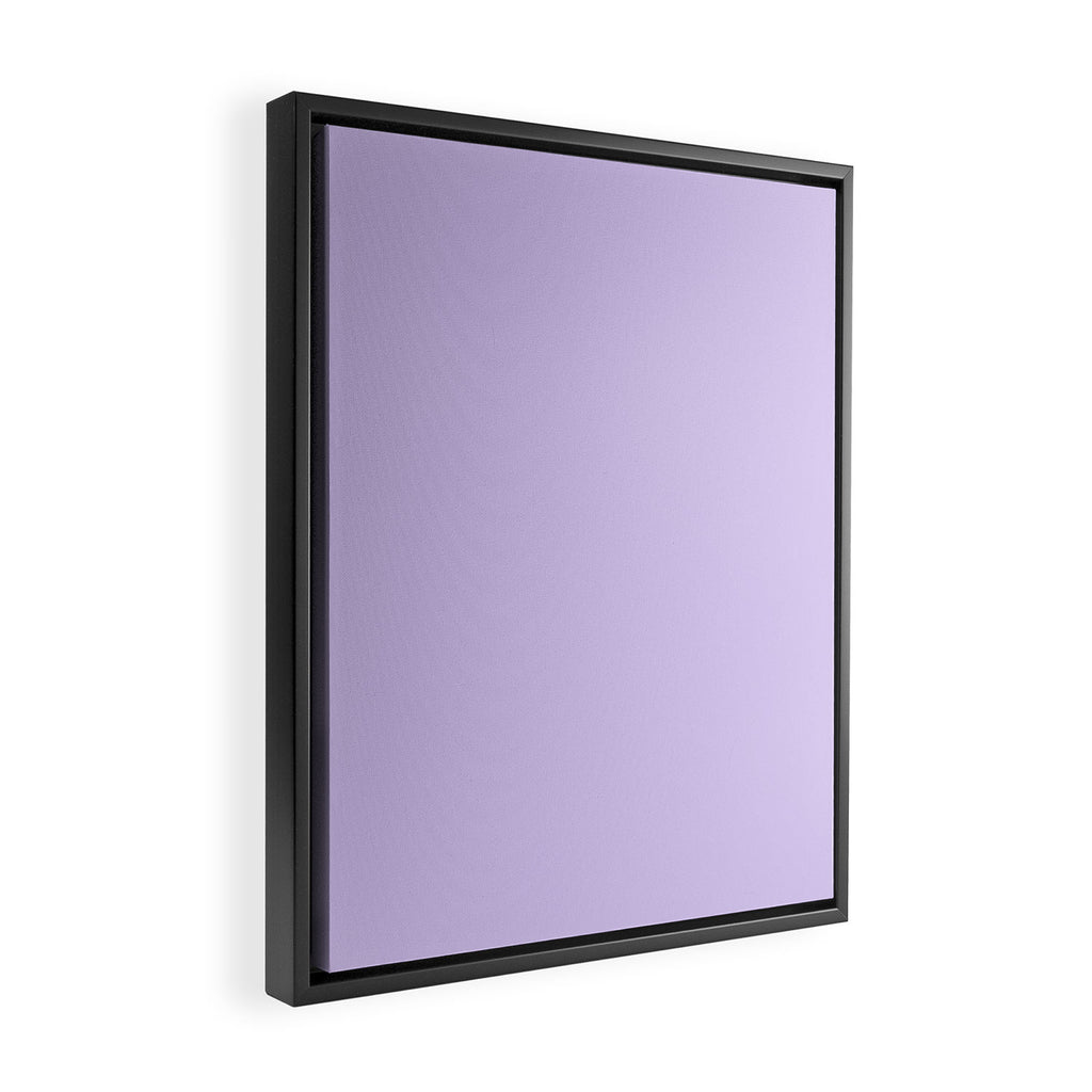 Bright Light Lilac Lavender Purple Solid Framed Canvas Print Gallery Image 2