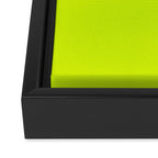 Bright Neon Yellow Green Chartreuse Solid Color Framed Canvas Print Gallery Image 3