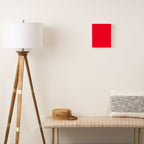 Bright Red Solid Color Canvas Print Gallery Image 2