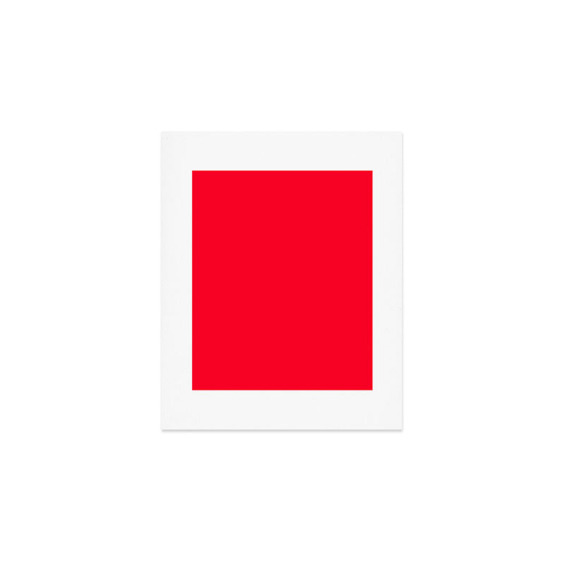 Bright Red Solid Color Art Print Gallery Image 1