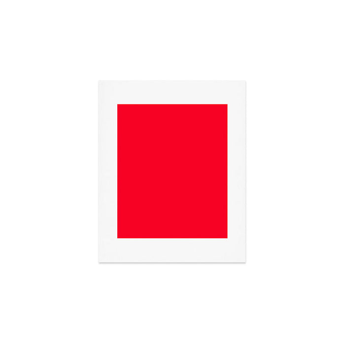 Bright Red Solid Color Art Print Gallery Image 1