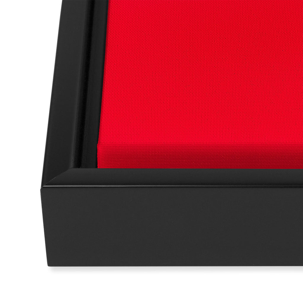 Bright Red Solid Color Framed Canvas Print Gallery Image 3