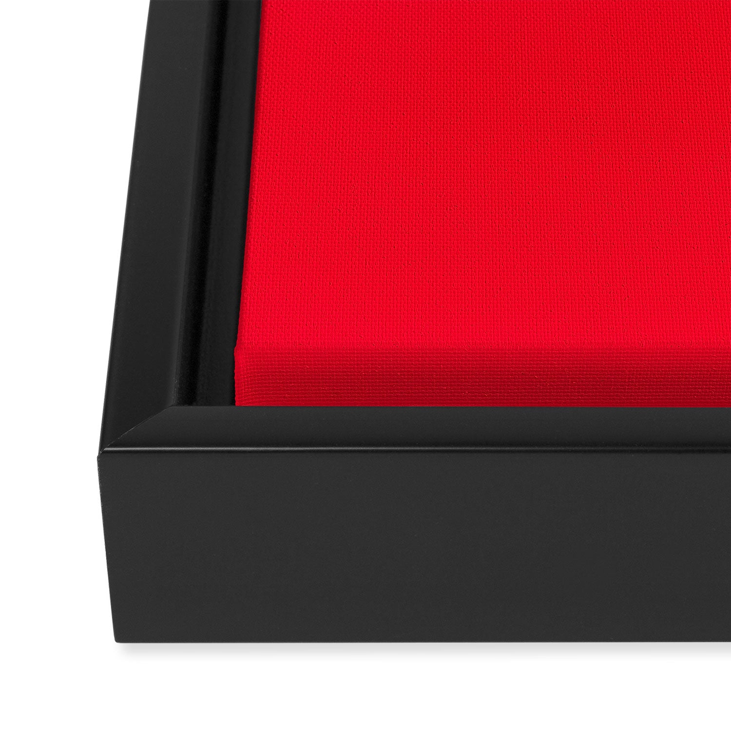 Bright Red Solid Color Framed Canvas Print Gallery Image 3