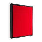 Bright Red Solid Color Framed Canvas Print Gallery Image 2