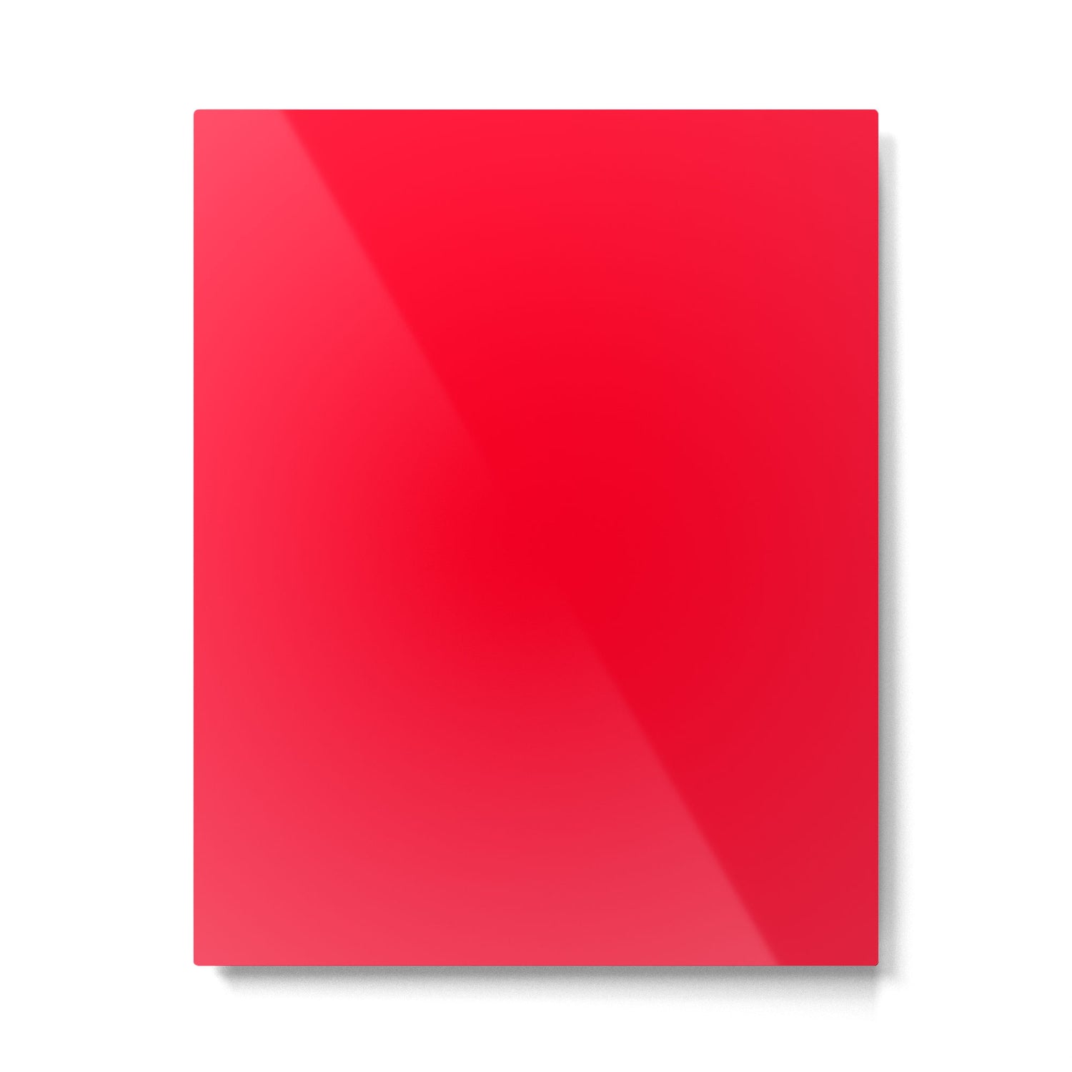 Bright Red Solid Color Metal Print Gallery Image 6