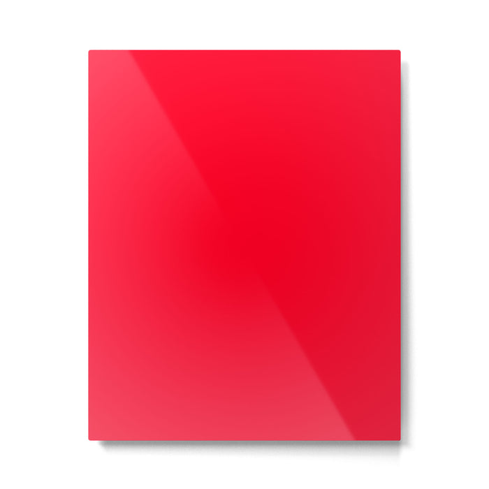 Bright Red Solid Color Metal Print Gallery Image 1