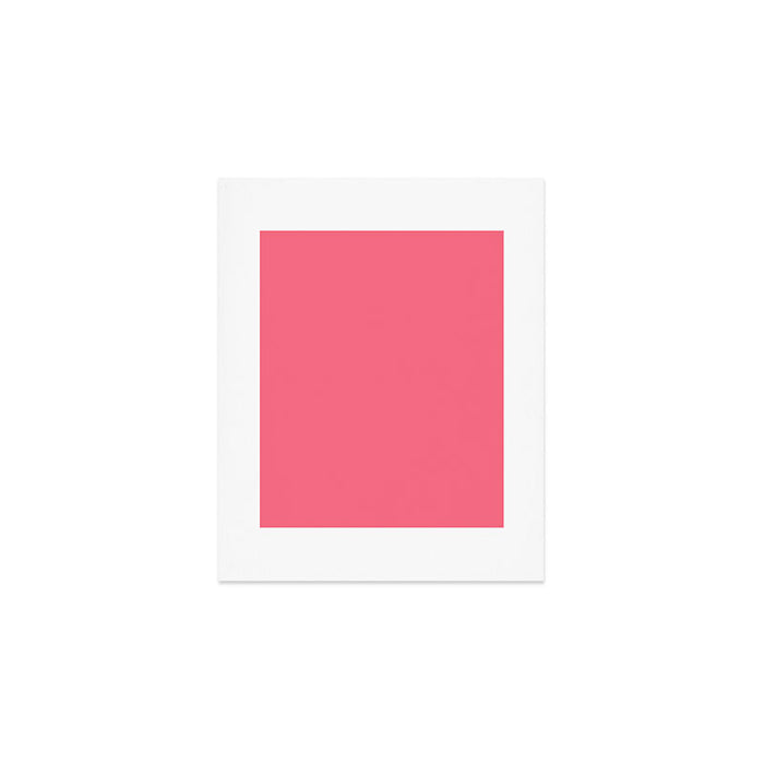 Bright Watermelon Pink Solid Colour  Art Print Gallery Image 1