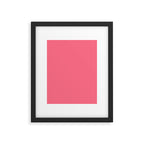 Bright Watermelon Pink Solid Colour  Framed Art Print Gallery Image 6