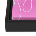 Bubblegum Pink Squiggle Abstract Pattern Framed Canvas Print Gallery Image 3