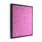 Bubblegum Pink Squiggle Abstract Pattern Framed Canvas Print Gallery Image 2