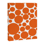 Bubbly Mod Dots Pattern in Burnt Orange and White Canvas Print Gallery Image 8