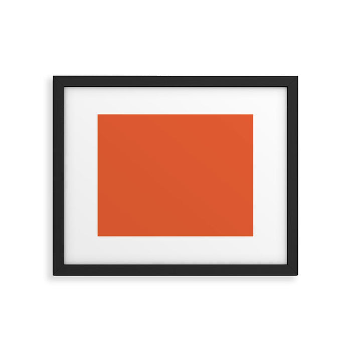 Burnt Orange Solid Framed Art Print Gallery Image 1