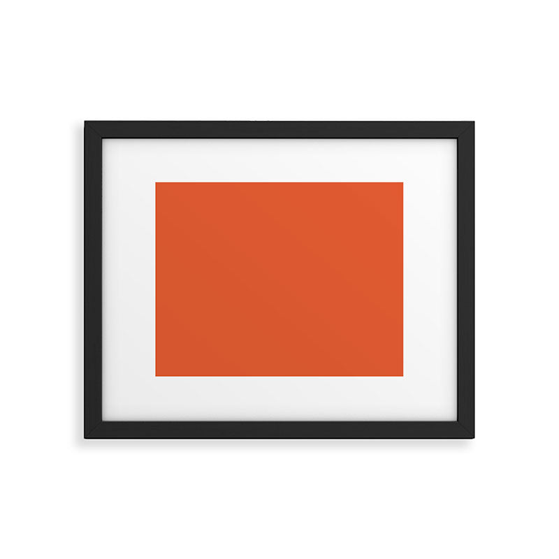Burnt Orange Solid Framed Art Print Gallery Image 5