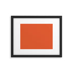 Burnt Orange Solid Framed Art Print Gallery Image 5