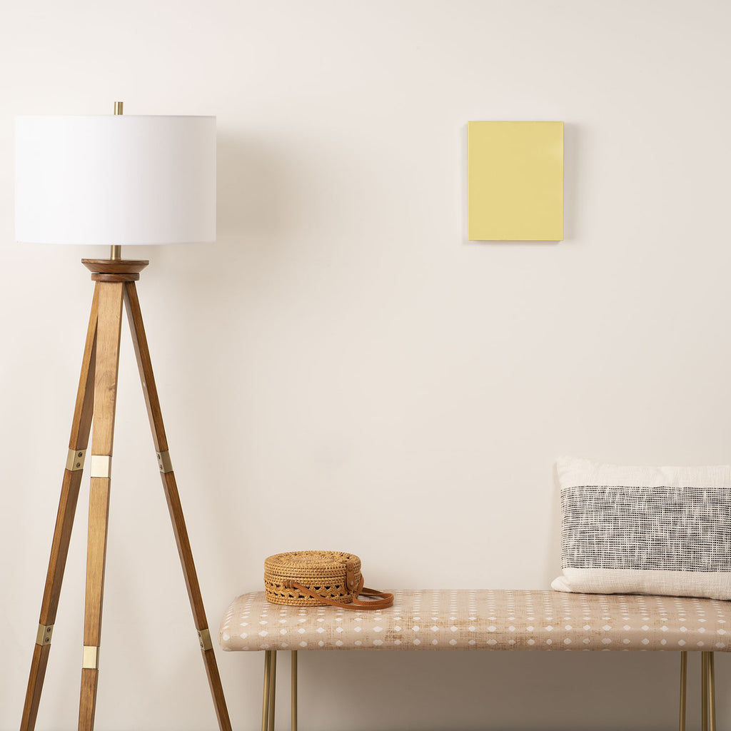 Butter Yellow Pale Soft Pastel Solid Canvas Print Gallery Image 2