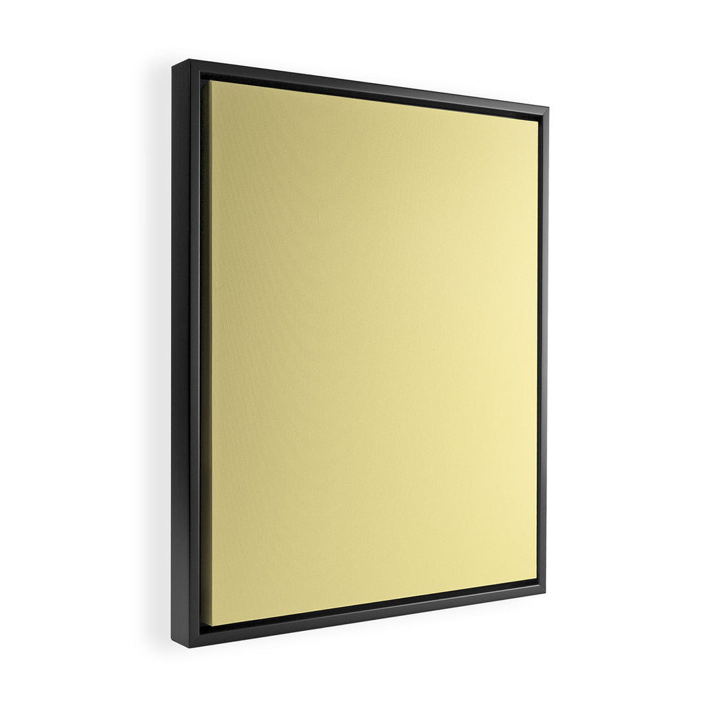 Butter Yellow Pale Soft Pastel Solid Framed Canvas Print Gallery Image 2
